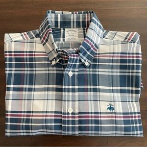 Brooks Brothers Teal & Red Plaid Sport Sheet